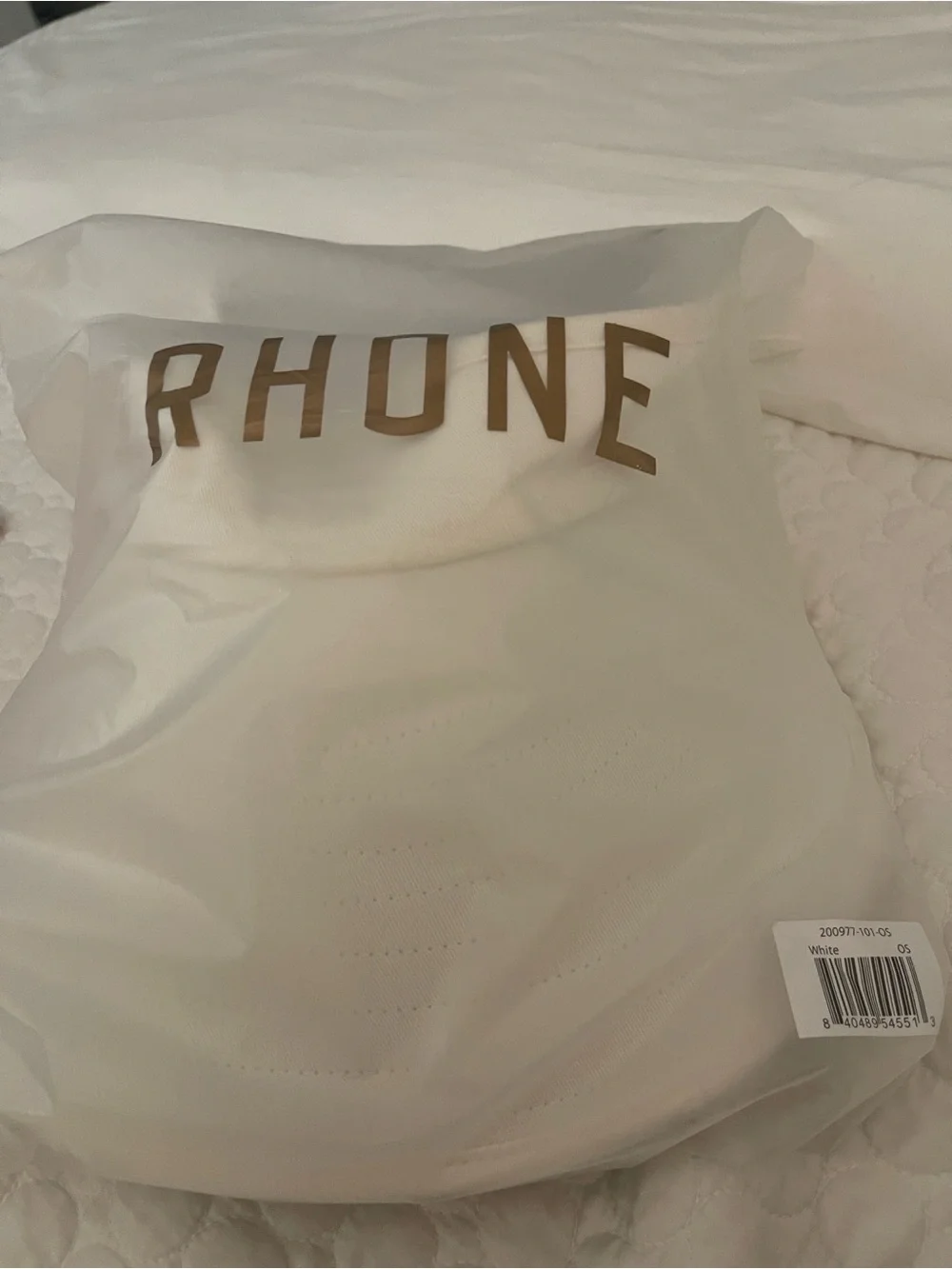 RHONE White wide Rim visor New With Tags!